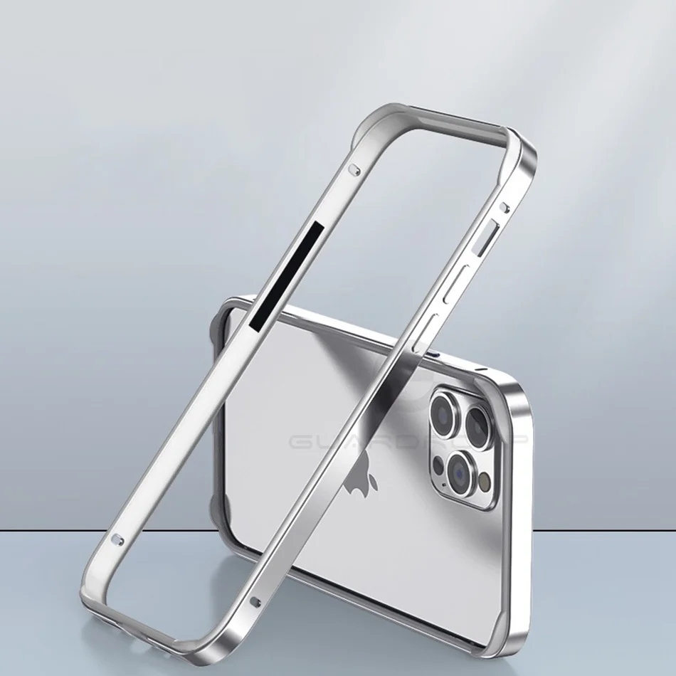 Luxury Bumper Case with Hybrid Aluminum Frame and Soft Silicone Side