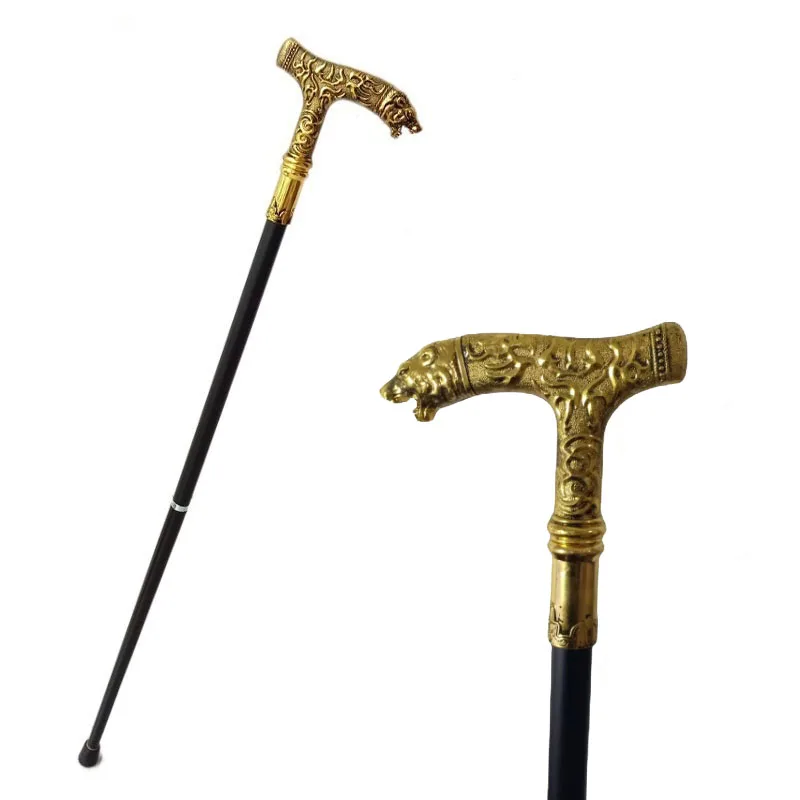 

2023 Tiger head Walking Stick Cane Walking Canes Elegant Hand Crutch Vintage Walking Cane self defense stick