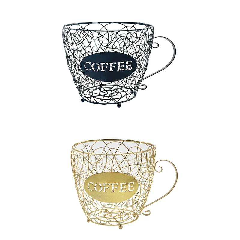 

Coffee Capsule Universal Storage Basket Coffee Cup Basket Coffee Pod Organizer Holder Black For Home Cafe Hotel