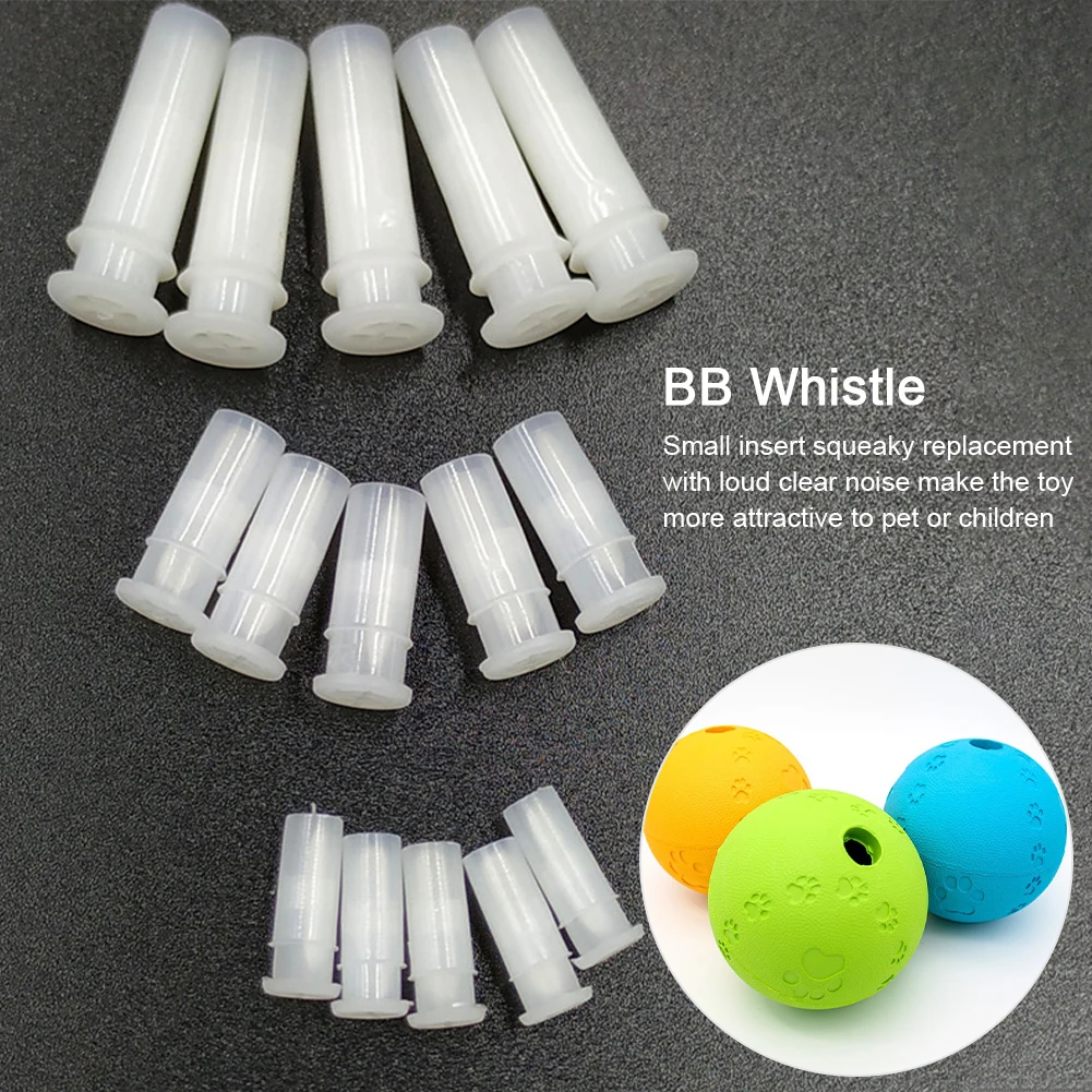 50pcs DIY Craft Noise Maker Portable BB Whistle Replacement Part Loud Dog Cat Kids Toy Plastic Squeakers For Repair Pet Supplies