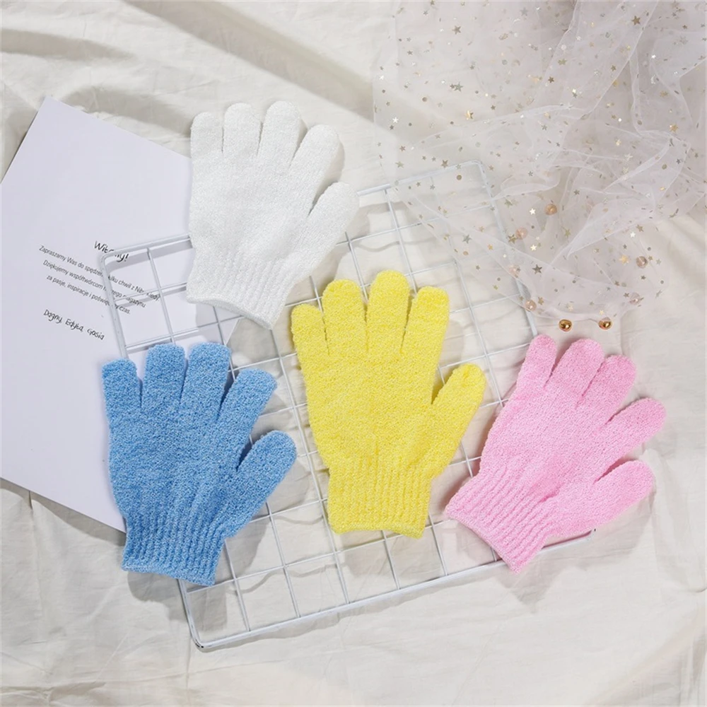Exfoliate Scrub Bath Gloves 20-2pcs cleaning gloves For Household Shower Towel Scrub Body Wash Children Elastic Wipe Back Bathing Cleaning Gloves