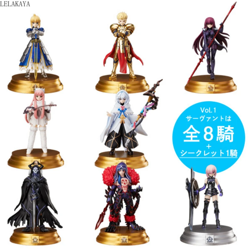 

8 шт./компл. мультяшная аниме экшн-фигурка Fate Grand Order Mini Saber Gilgamesh Cu Chulainn Q Ver Модель ПВХ декоративная подарочная кукла 6 см