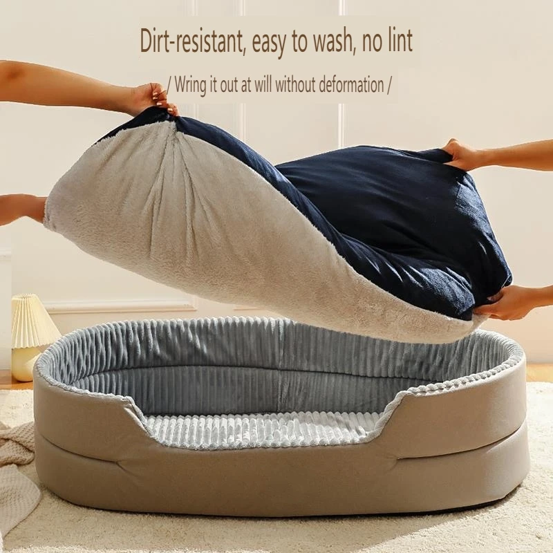 

Pet Dog Bed Warm Dogs House Mat Sleeping Cushion Waterproof Baskets Padded Cat Kennel Blanket Soft Durable Removable Pets Home