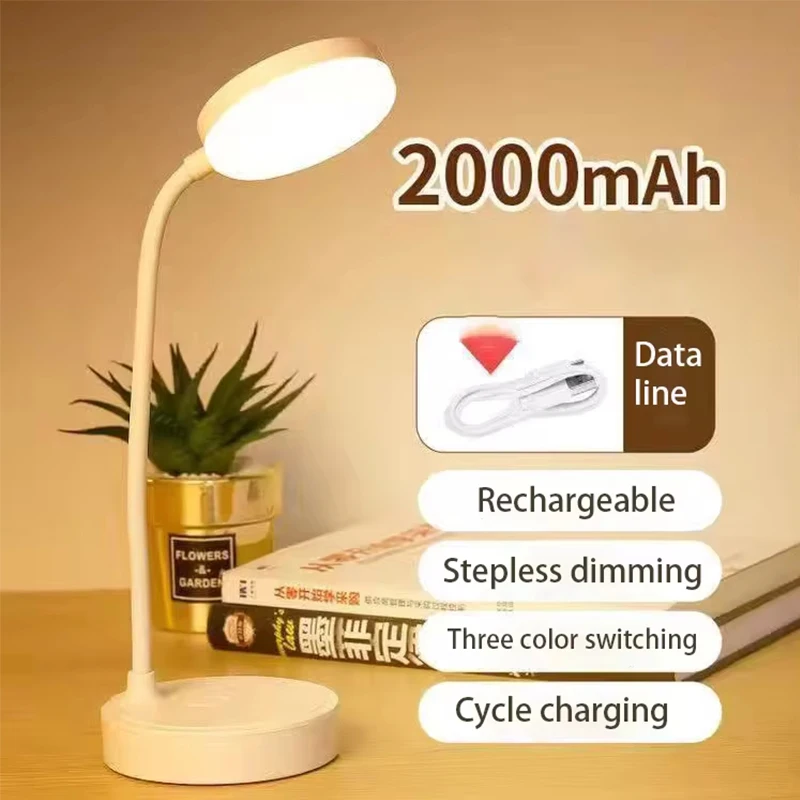 휴대용 LED 책상 램프 눈 보호 3 가지 모드 침실 머리맡 USB 터치 충전 대학생 도서 Readin Lamp2024