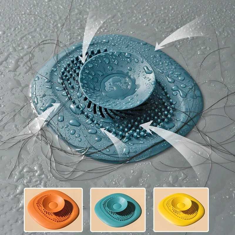 Silicone Kitchen Sink Plug Shower Filter Drain Cover Stopper Sink Strainer Drainer Floor Drain Hair Catcher Bathroom Accessorie shower drain cover kitchen sink filter sink strainer sink filter shower drain filter kitchen sink strainer floor drain filter hair drain catcher