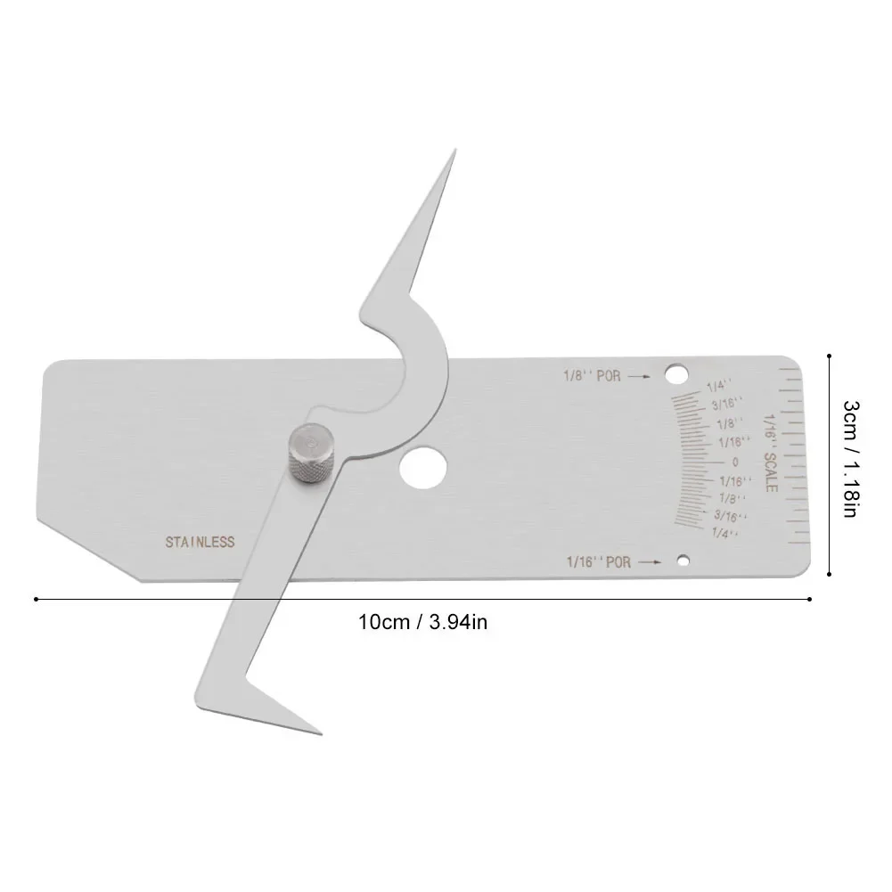 Welding Measuring Tool Welding Ruler Welding Gauge Precision Stainless Steel Weld Gauge Undercut Depth Gage Measuring Tool 6