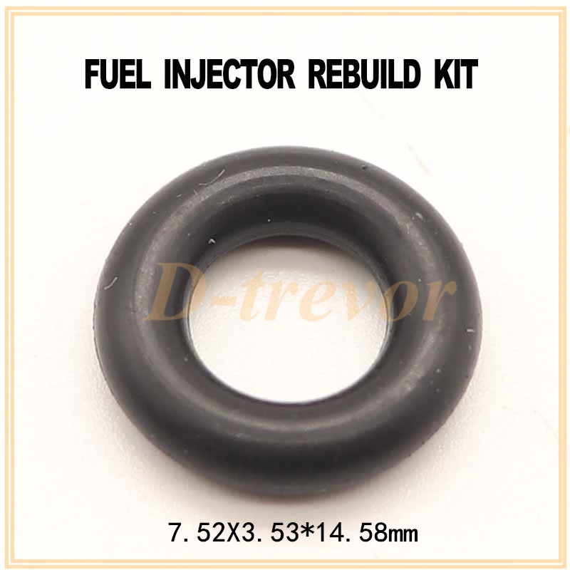 100pieces Sealing Ring Rubber Orings 7.52*3.53*14.58mm For Audi BMW Ford Bosch Fuel Injector Repair Kits