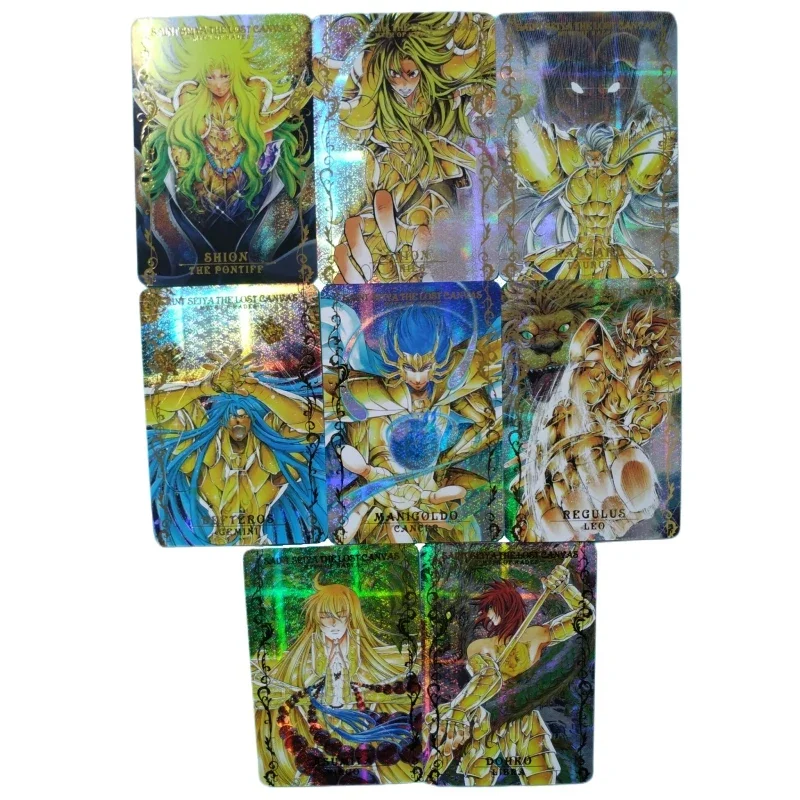 

16pcs/set Saint Seiya Bronzing Card Pluto Myth Animation Characters Shion Dohko Classics Anime Collection Cards Toy Gift