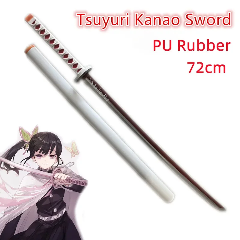Demon Slayer Katana Kimetsu No Yaiba Sword Kyoujurou Giyuu Blue Zenitsu Cosplay Weapon Props Decoration Safety Rubber