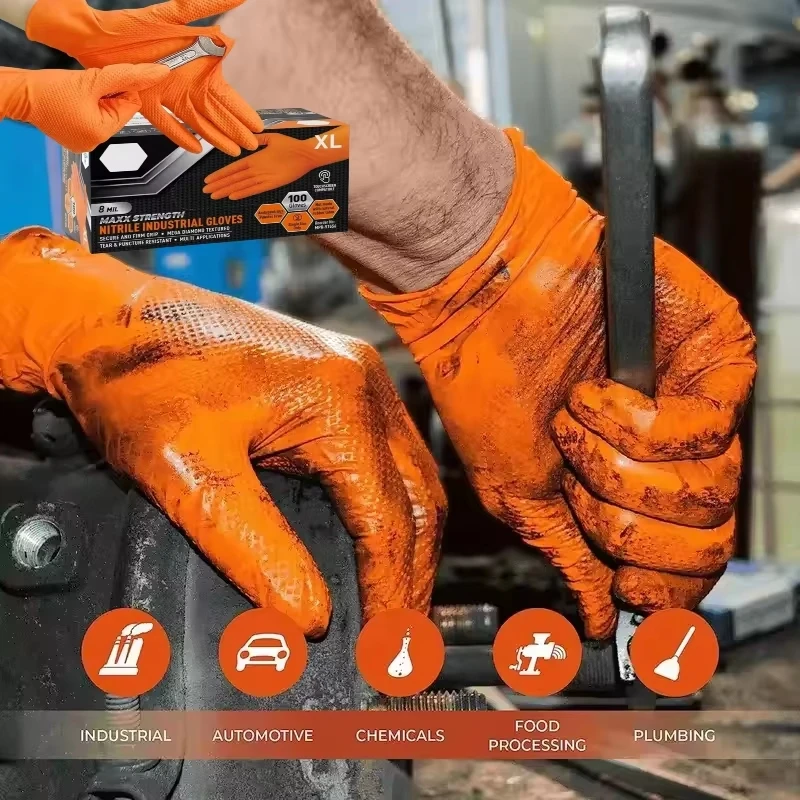 Disposable Gloves Nitrile Gloves Protective Gloves Safety Gloves For Car Repair Food Prep Hair Dyeing Mechanic Work