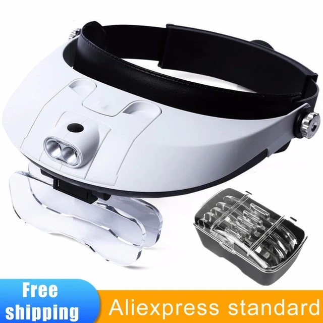 Headband Magnifier 1.5x 3x 6.5x 8x Loupe Head Magnifying Glass Lens Jewelry  - Magnifiers - Aliexpress