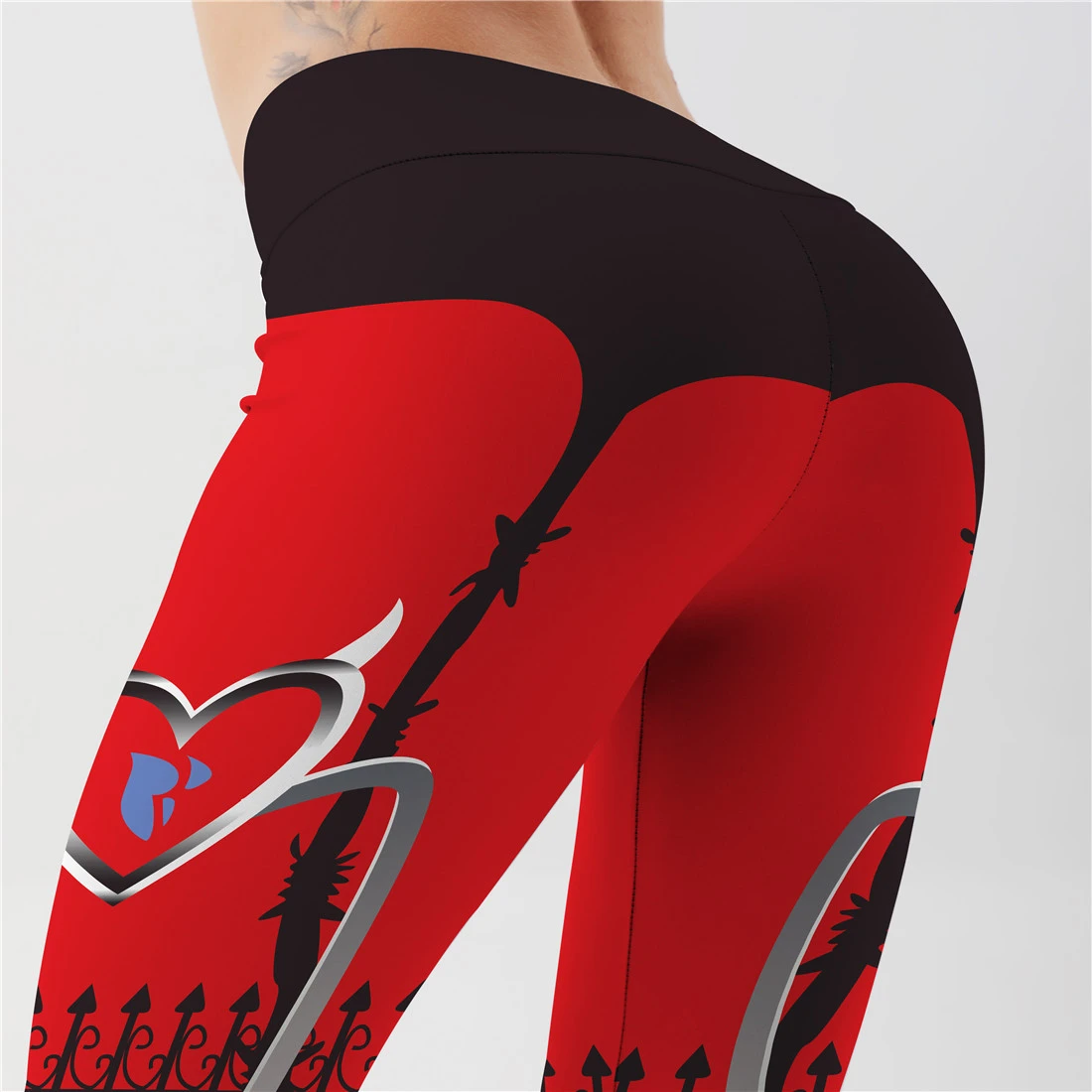 Red And Black Yoga Pants