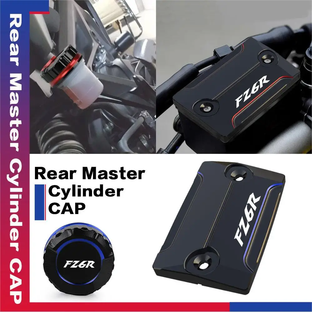 

FZ 6R Motorcycle For YAMAHA FZ6R 2009-2011 2012 2013 2014 2015 2016 Rear Brake Fluid Cylinder Master Reservoir Cover Oil Cap