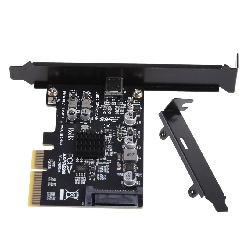 

Сверхбыстрая карта расширения PCIe — USB 3.2 Gen 2x2, 20 Гбит/с, преобразователь PCI-E в Type C, высокопроизводительный чип
