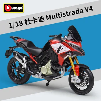 Bburago 1:18 Ducati Multistrada V4 V 4 Moto Pesante Simulato In Lega Modello di Moto Collezione di Giocattoli Ornamento