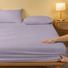 1 Simple modern Plant Flower printed matte Fitted Sheet, bedroom printed bed cover, bedding (excluding pillowcases) 3