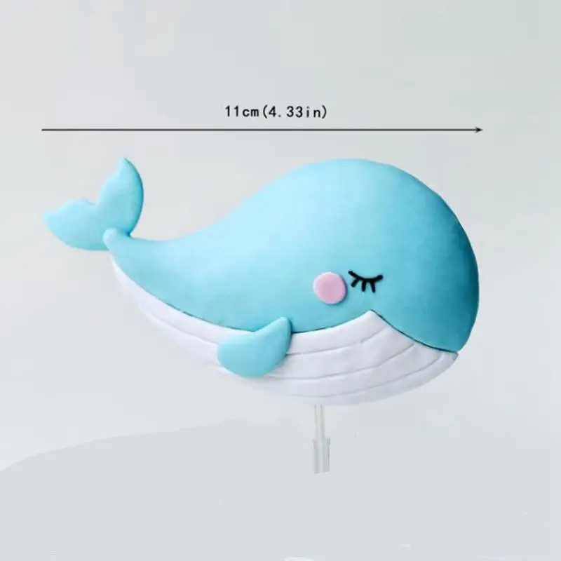Ozean Oktopus Wal Kuchen Dekorationen Tiere Kuchen Topper Dekoration Unter dem Meer Thema Baby Dusche Kinder Geburtstag Party Kuchen Kit – Detail 4