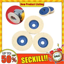 Disques de polissage en laine, 4 pouces, 100mm, 2 pièces, tampons de polissage pour meuleuse d'angle, disque de polissage en feutre