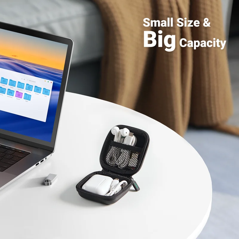 Durable Compact Earphone Accessories Carrying Case
