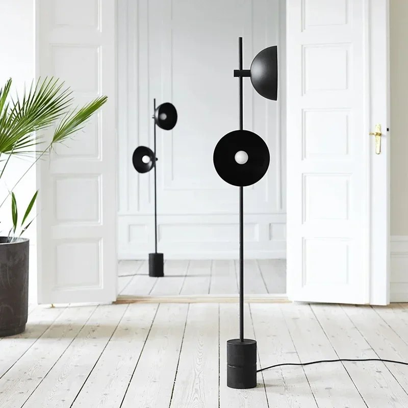 Description Picture 4 of itemNordic postmodern minimalist personality living room designer bedroom bedside model room black metal E27 floor lamp stand lamp