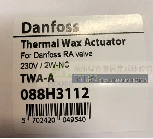 Thermal Wax Actuator for DAN.FOSS RA Valve TWA-A NC 230V 088H3112 FAIRSZ STORE