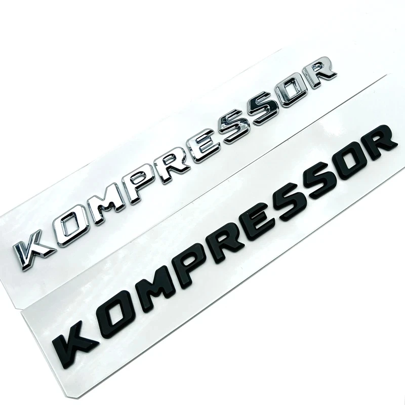 3D Abs Logo Kompressor Car Trunk Emblem Badge Per Mercedes C200 C180 W203 W204 E200 Slk Clk 230 Kompressor Sticker Accessori
