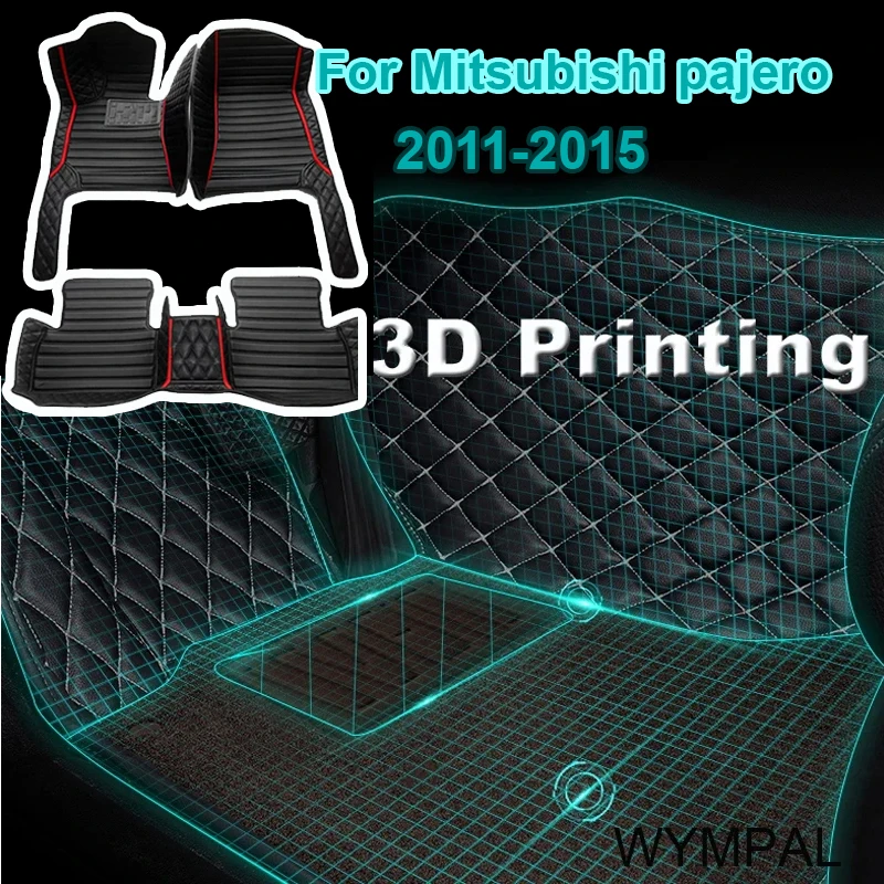 

Car floor mats for Mitsubishi pajero sport 2011 2012 2013 2014 2015 Custom auto foot Pads automobile carpet cover Interior