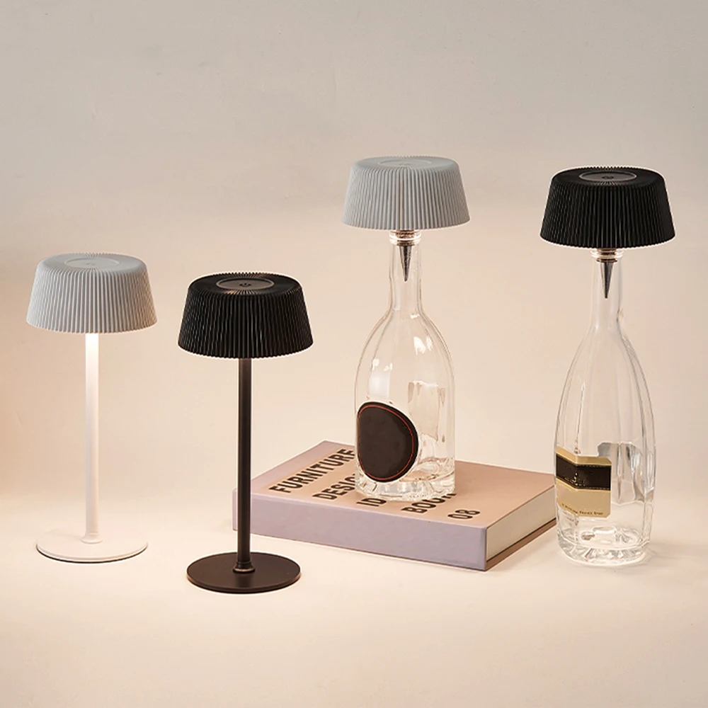 Wireless Bottle Table Lamp Touch Control of 3 Colors and Stepless Dimming Night Lamp Suitable for Bar Wine Bottles Desk Lights 6
