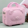 14 Inch Fashion Bear Handheld Storage Makeup Case Portable Zipper Password Lock 4