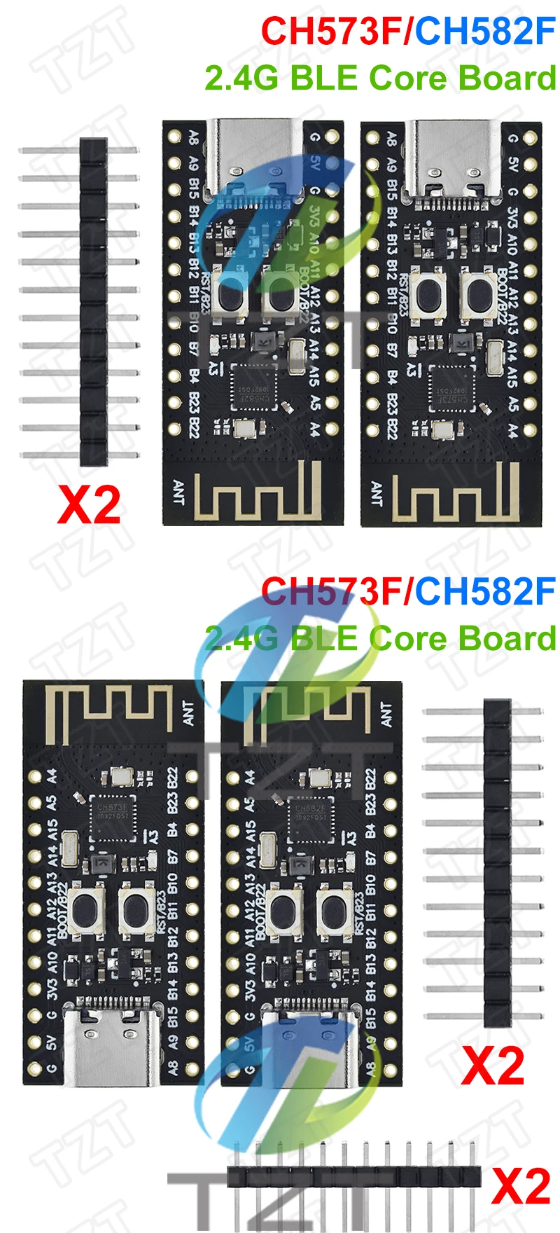 1/3PCS CH573F CH582F BLE5.3 BLE4.2 Ble Core Development Board Modul 60MHz RAM 18KB 32KB ROM 448KB – Detail 5