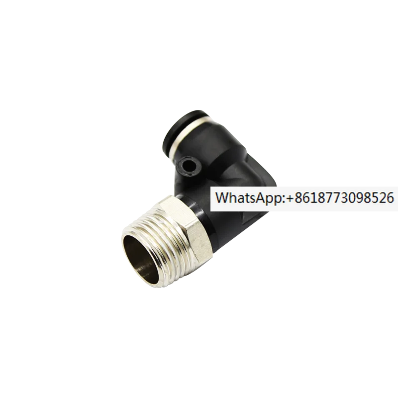 

30PCS Right angle pneumatic air pipe quick connector external thread elbow PL8-02/4-M5/6-01/10-03/12