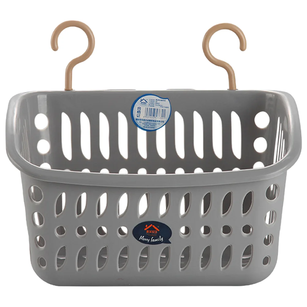 

Kitchen Organzier Shower Basket with Hook Box Rack Organizer Multifunctional Plastic Bath Hanging Wall Tidy