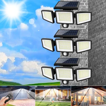 Solar LED Motion Sensor Flood Light 3 pack 1