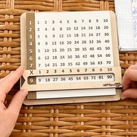 Children Slidable Multiplication Tables Montessori Parish Toys Wooden Slide Learn Math Counting Board Educational Toys for Kids 2