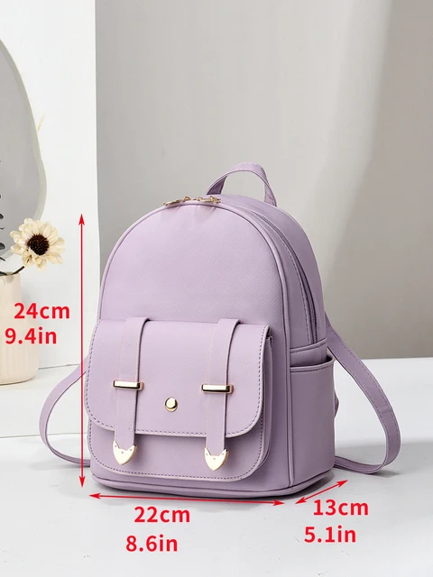 Stylish Mini Backpack - Premium PU Leather, Compact Daypack for Daily Essentials, Versatile and Practical for Multiple Occasions 4