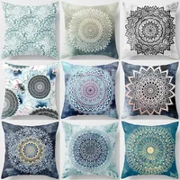 Beauty Mandala Pillow Covers  Short Plush Velvet Thick Pillow Cases Home Decoration Cushions Cover 45cmby45cm Room Decor 1