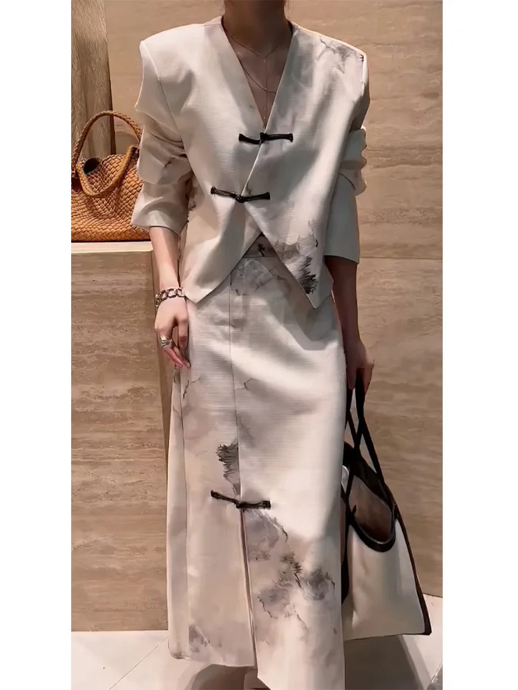 

2024 New Set for Women High-end Skirt Suit, Gorgeous and Mature, High-end Skirt, Exquisite and Luxury, Top for Autumn, New Grade