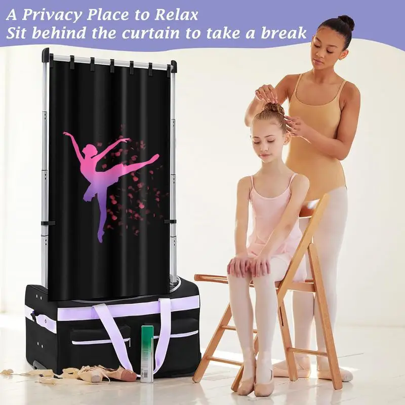Privacy Curtains For Dance Bag Privacy Screens 59x31.5 Inches Portable Changing Room Curtains Screens For Dancer Backstage
