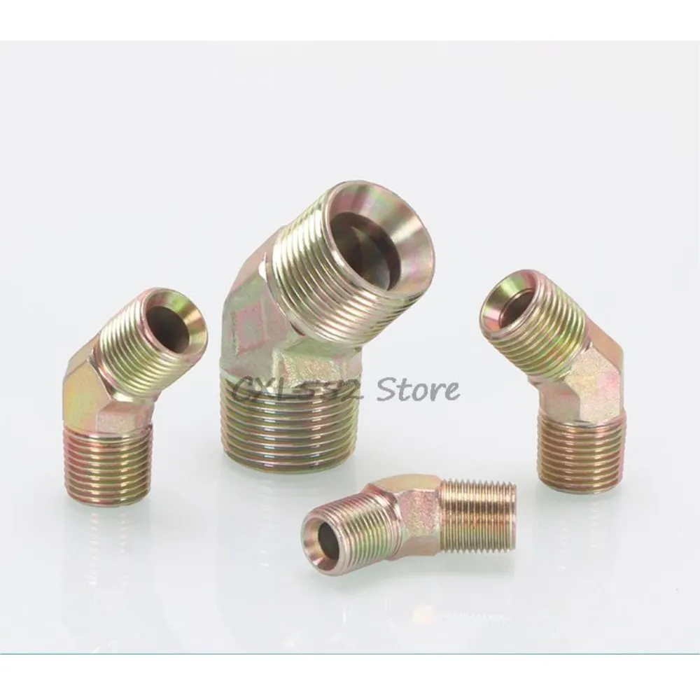 

2Pcs 1/4" 3/8" 1/2" 3/4" 7/16" 9/16" Male Thread A C D type 45° High-pressure Transition Elbow Reducing Equal Diameter Joint