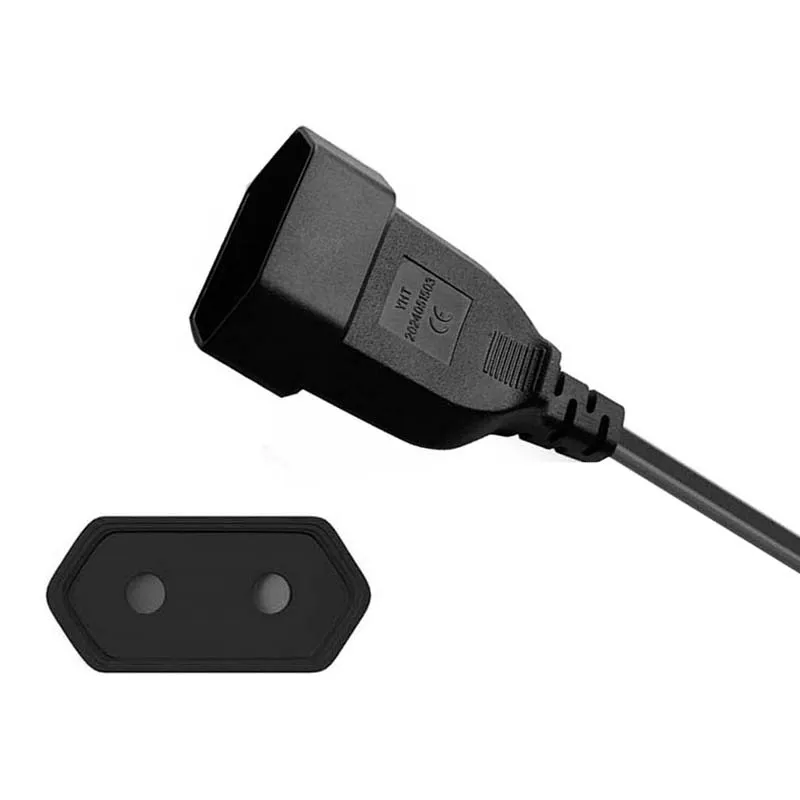 Enhanced European 2-Prong AC Power Extension Cable