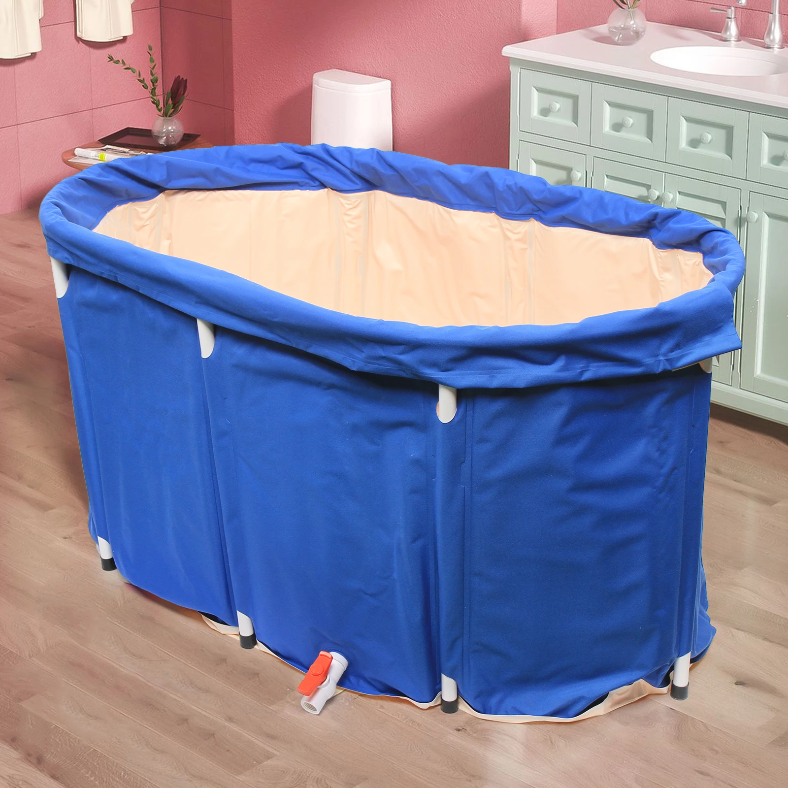 Foldable PVC Bathtub Portable Bath Bucket Indoor Outdoor Bath Tub Ice