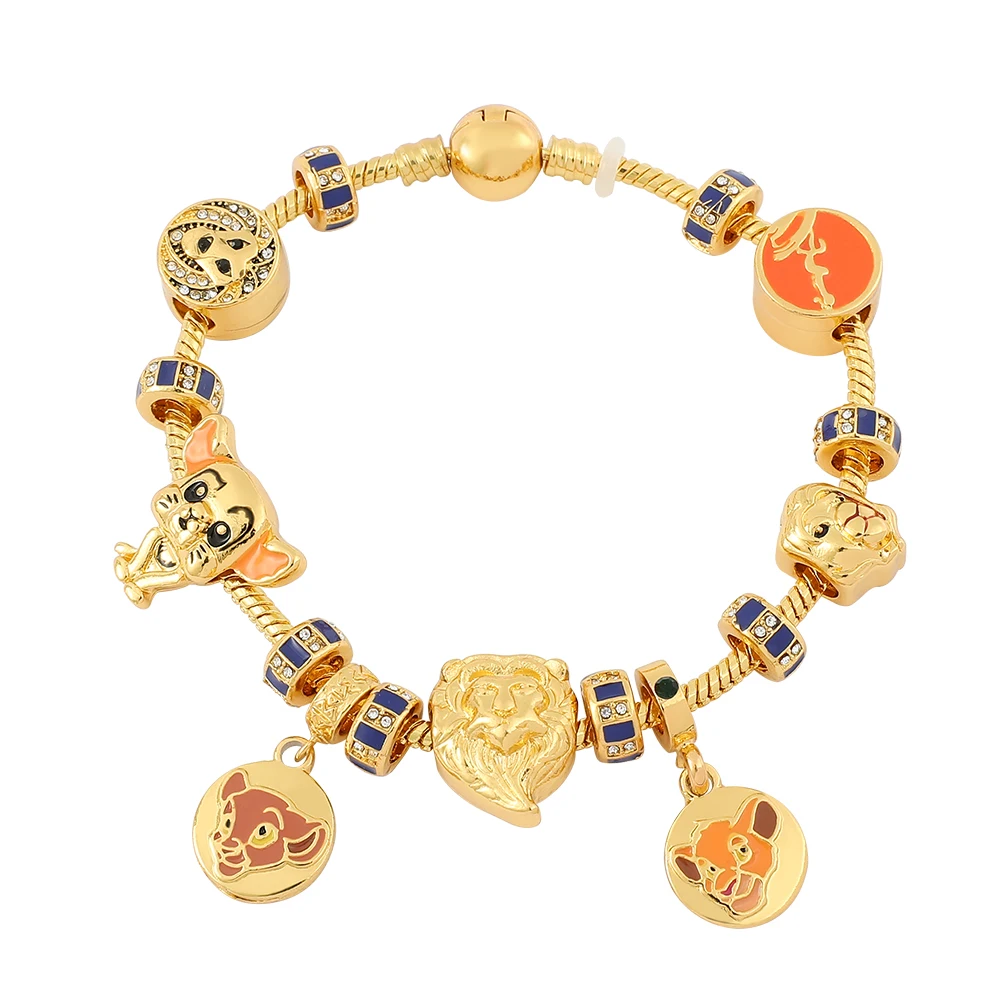 Cartoon Movie The Lion King Simba Nala Mufasa Charm Bracelet