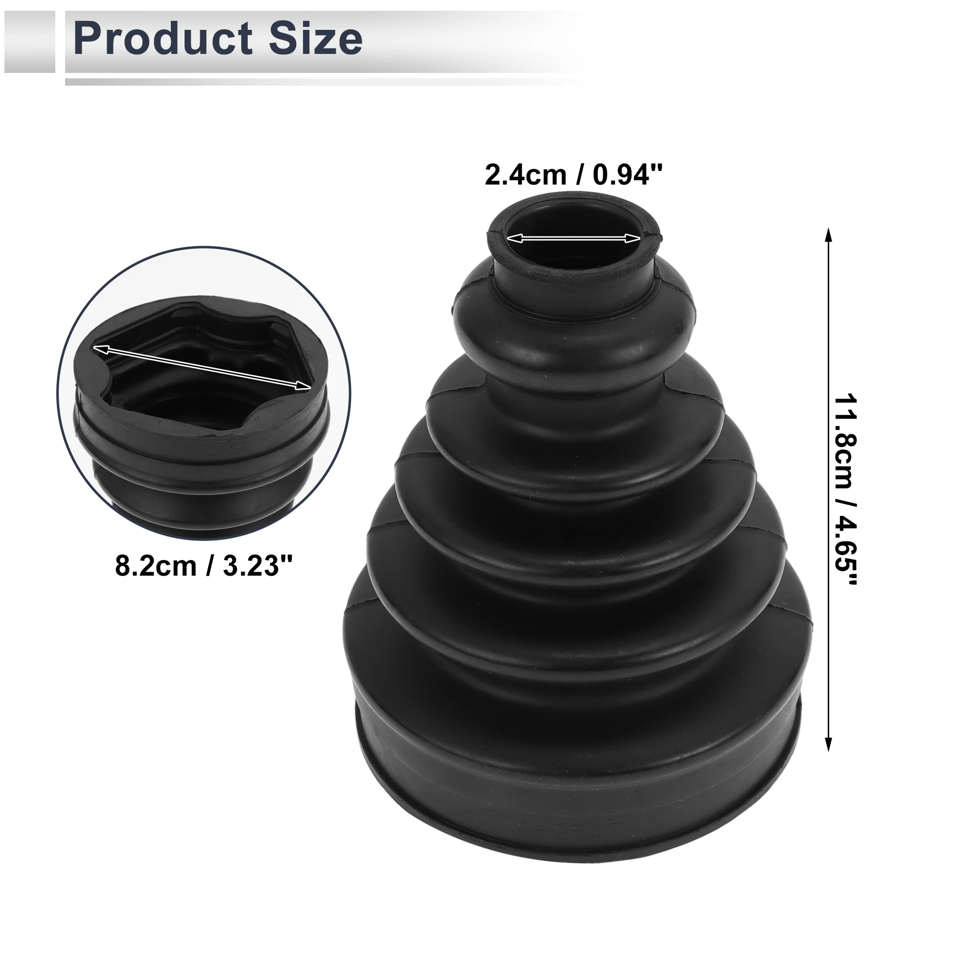 X Autohaux No.31256017 Inner CV Joint Boot Kit with Clamps for Volvo C30 2007-2013 for Volvo C70 2006-2013 V50 2004