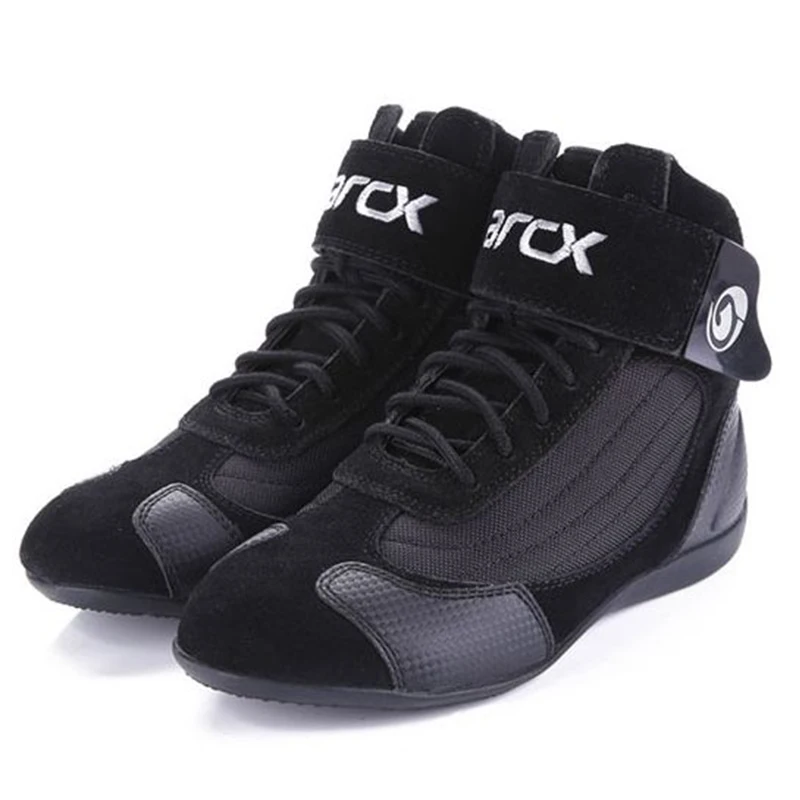 Motorcycle Boots ARCX Motorcycle Boots Riding Shoes Suede Leather Ankle Protection Shoe Summer Breathable Motocross Racing