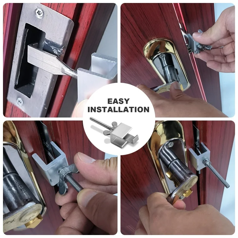 Portable Door Lock Home Security Door Lock Travel Lockdown Locks Anti-Theft Suitable for Traveling Hotel Home Apartment College