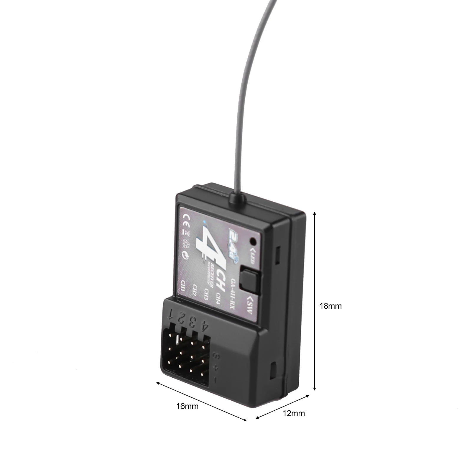 Récepteur 4CH 2.4GHz pour Voiture Bateau RC GA-4H-TX