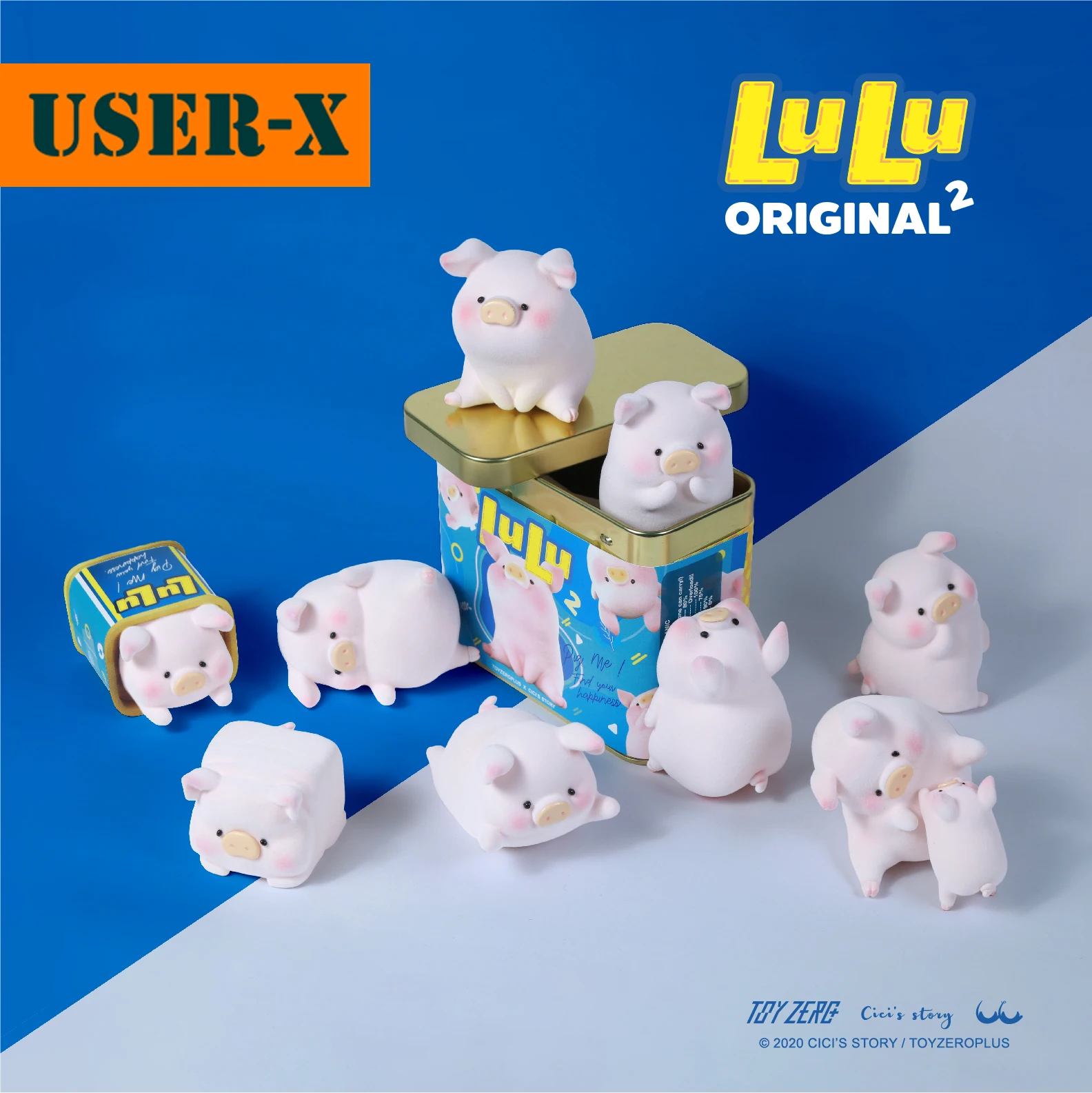 

USER-X Canned Pig LuLu Classic Series 2 Blind Box Toys Blind Anime Animal Figures Doll Cute Girl Birthday Gift Story