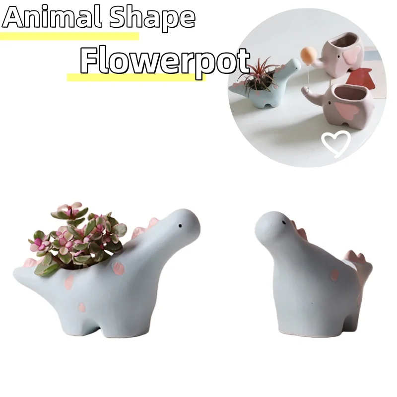 Ceramic Animal-Shaped Flower Pot for Home and Office Decor