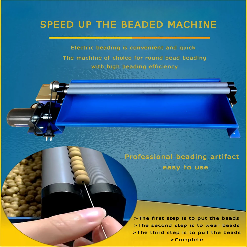 Automatic Beading Machine DIY Threading Machine Round Bead Jade Semi