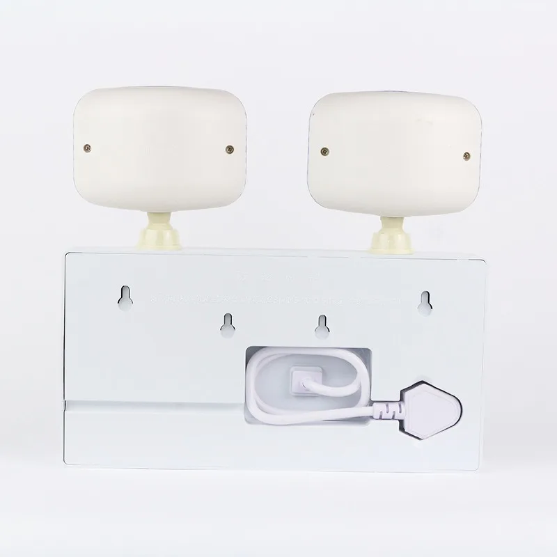 LED 더블 헤드 전원 정전 비상 조명 기구, 충전식 비상 조명 램프, Ac 200-240v